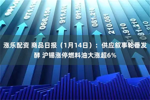 涨乐配资 商品日报（1月14日）：供应叙事轮番发酵 沪锡涨停燃料油大涨超6%