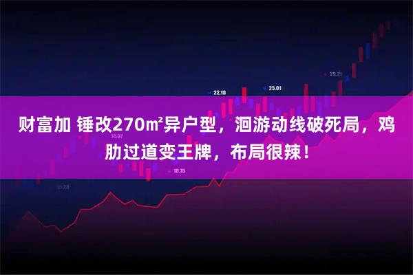 财富加 锤改270㎡异户型，洄游动线破死局，鸡肋过道变王牌，布局很辣！